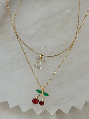 Cherry Crystal Necklace